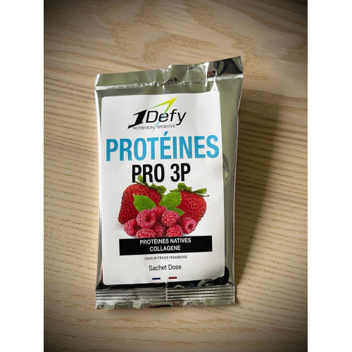 1DEFY-Protéines PRO 3P- sachet dose Fraise framboise