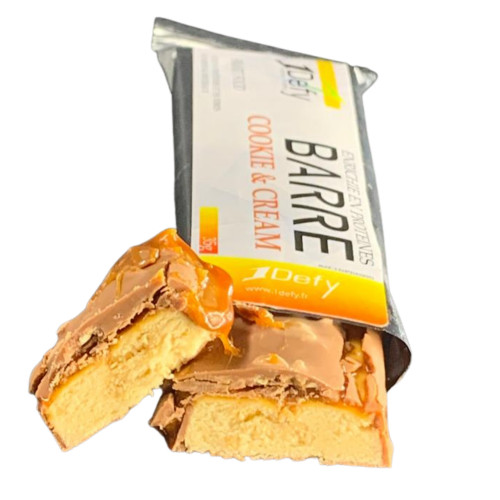 Barre Cookie &amp; Cream protéinée - 1Defy
