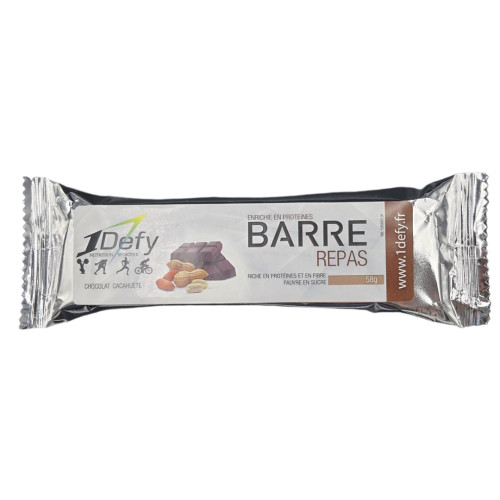 Barre repas protéinée - Chocolat Cacahuète - 1Defy