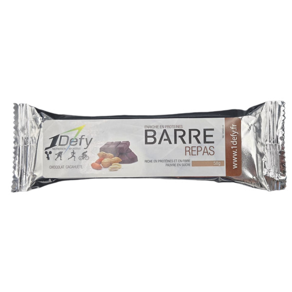 Barre repas protéinée - Chocolat Cacahuète - 1Defy