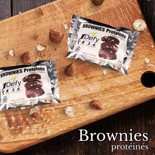 Brownie protéiné aux pépites de chocolat blanc - 1Defy