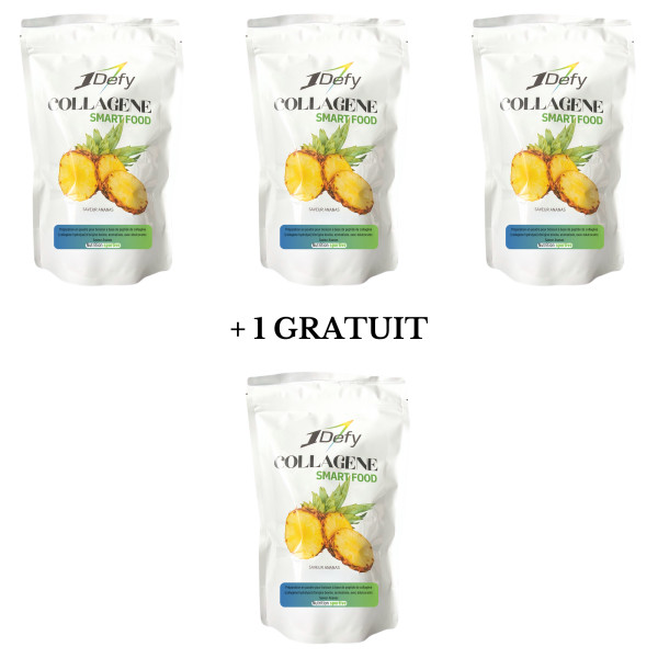 Peptides de collagene Peptan - Saveur Ananas - 1Defy - 3+1