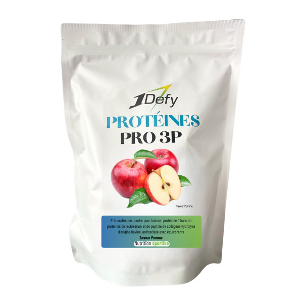 Boisson protéinée - PRO 3P - Saveur Pomme - 1Defy