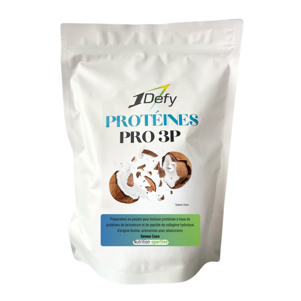 Boisson protéinée - PRO 3P - Saveur Noix de Coco - 1Defy
