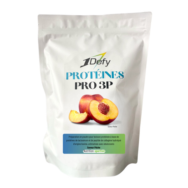 Boisson protéinée - PRO 3P - Saveur Pêche - 1Defy