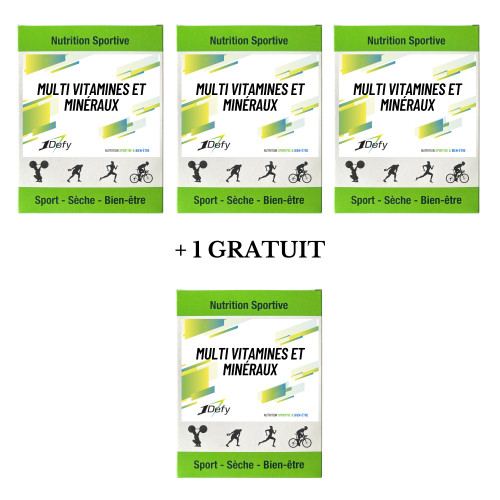 Multi vtiamines et minéraux - Offre 3+1 - Sticks effervescents - 1Defy