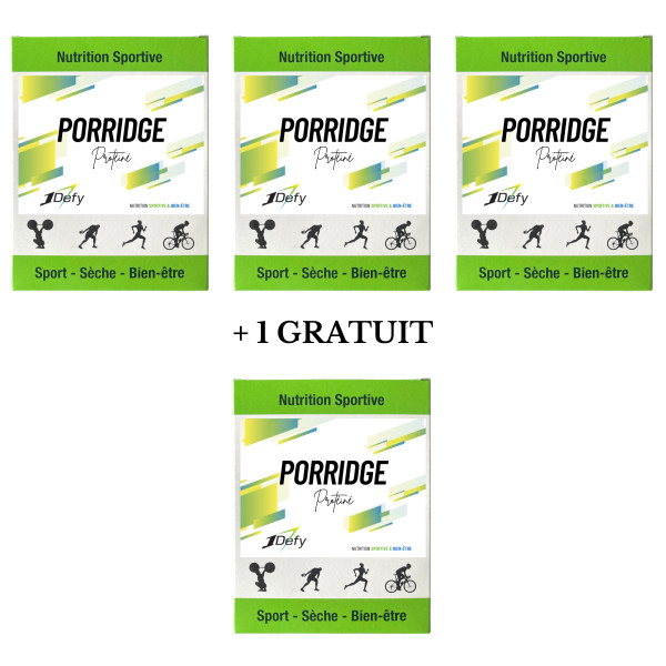Porridge protéiné - Sans gluten - Offre 3+1 - 1Defy