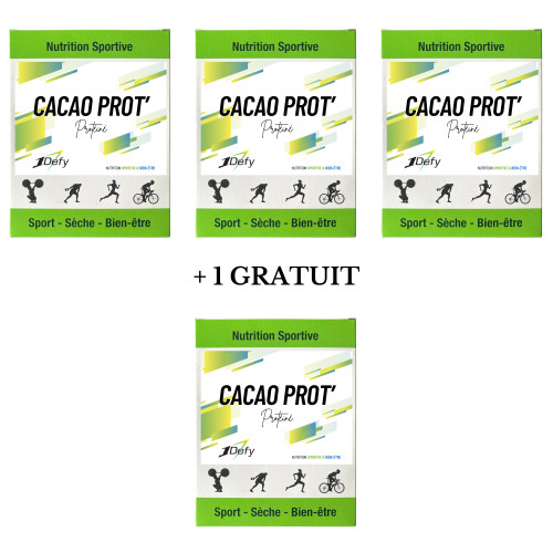 Cacao Prot&#039; - Chocolat chaud protéiné - Offre 3+1 - 1Defy
