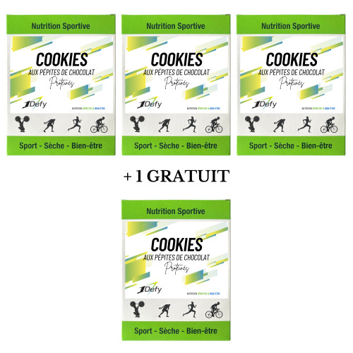Cookies protéinés aux pépites de chocolat - Offre 3+1 - 1Defy