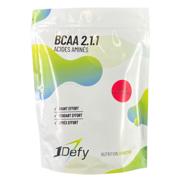 BCAA 2.1.1 - Saveur Fruits Rouges - Acides aminés en poudre - 1Defy
