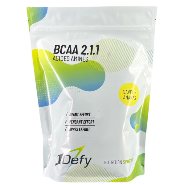 BCAA 2.1.1 - Saveur Ananas - Acides aminés en poudre - 1Defy