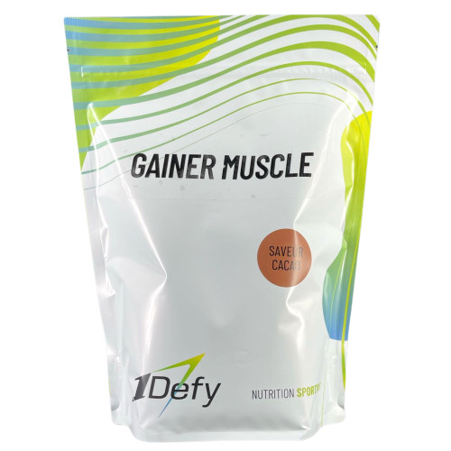 Boisson protéinée - Gainer Muscle - Saveur Cacao - 1Defy