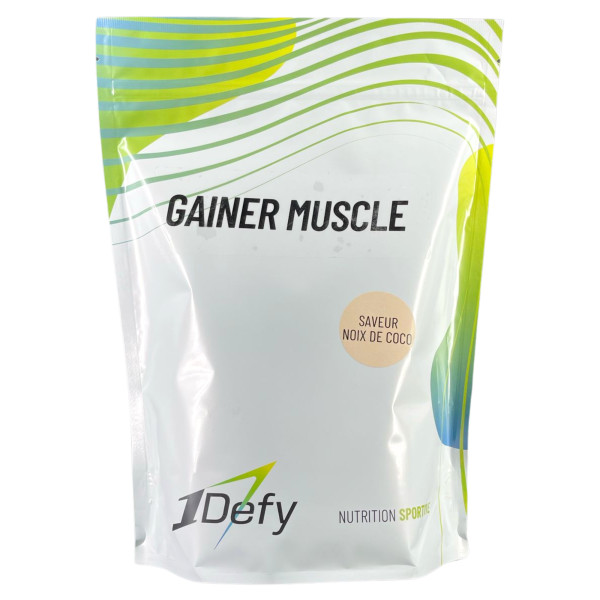 Boisson protéinée - Gainer Muscle - Saveur Noix de Coco - 1Defy