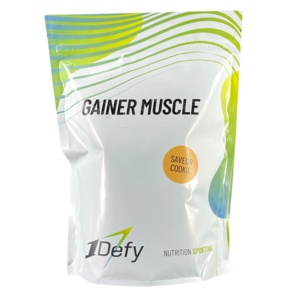Boisson protéinée - Gainer Muscle - Saveur Cookie - 1Defy