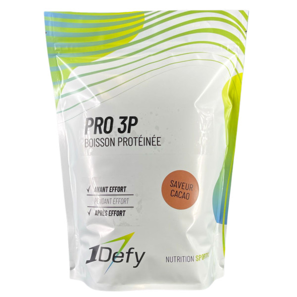 Boisson protéinée - PRO 3P - Saveur Cacao - 1Defy
