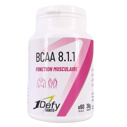 1DEFY-BCAA-8-1-1 -60 gelules -Acide-amines 