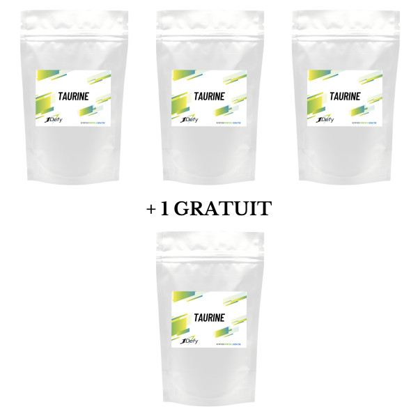 Taurine - Sachet 250 g - Offre 3+1 - 1Defy
