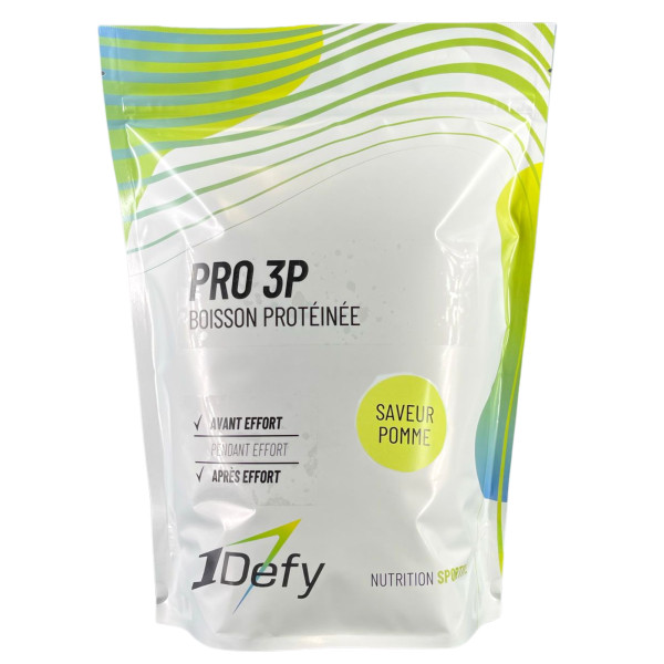 Boisson protéinée - PRO 3P - Saveur Pomme - 1Defy
