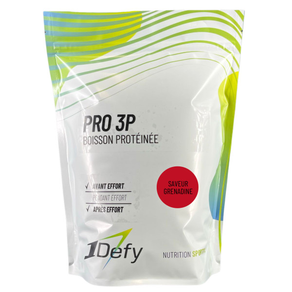 Boisson protéinée - PRO 3P - Saveur Grenadine - 1Defy