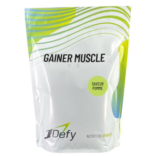 Boisson protéinée - Gainer Muscle - Saveur Pomme - 1Defy