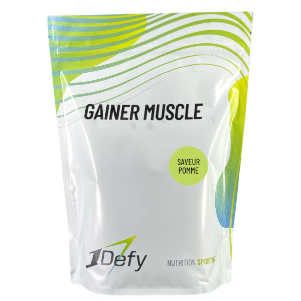 Boisson protéinée - Gainer Muscle - Saveur Pomme - 1Defy