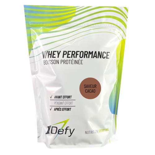 Boisson protéinée - Whey Performance - Saveur Cacao - 1Defy