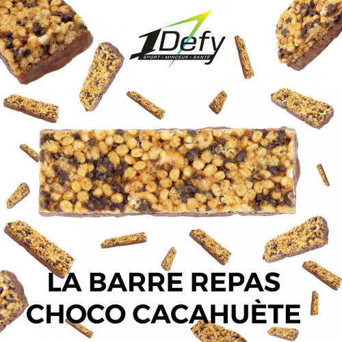 Barre repas protéinée - Chocolat Cacahuète - 1Defy