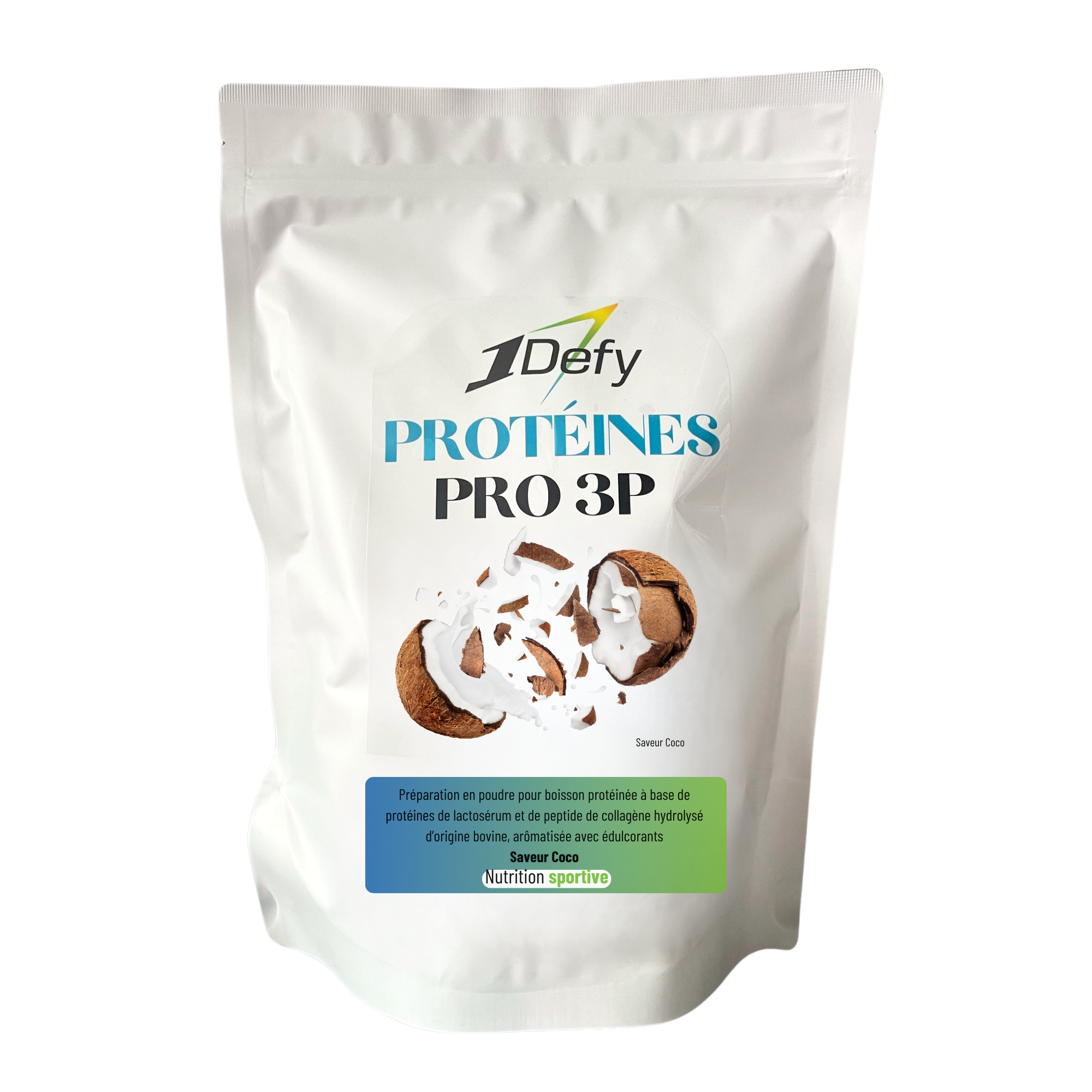 Boisson protéinée - PRO 3P - Saveur Noix de Coco - 1Defy