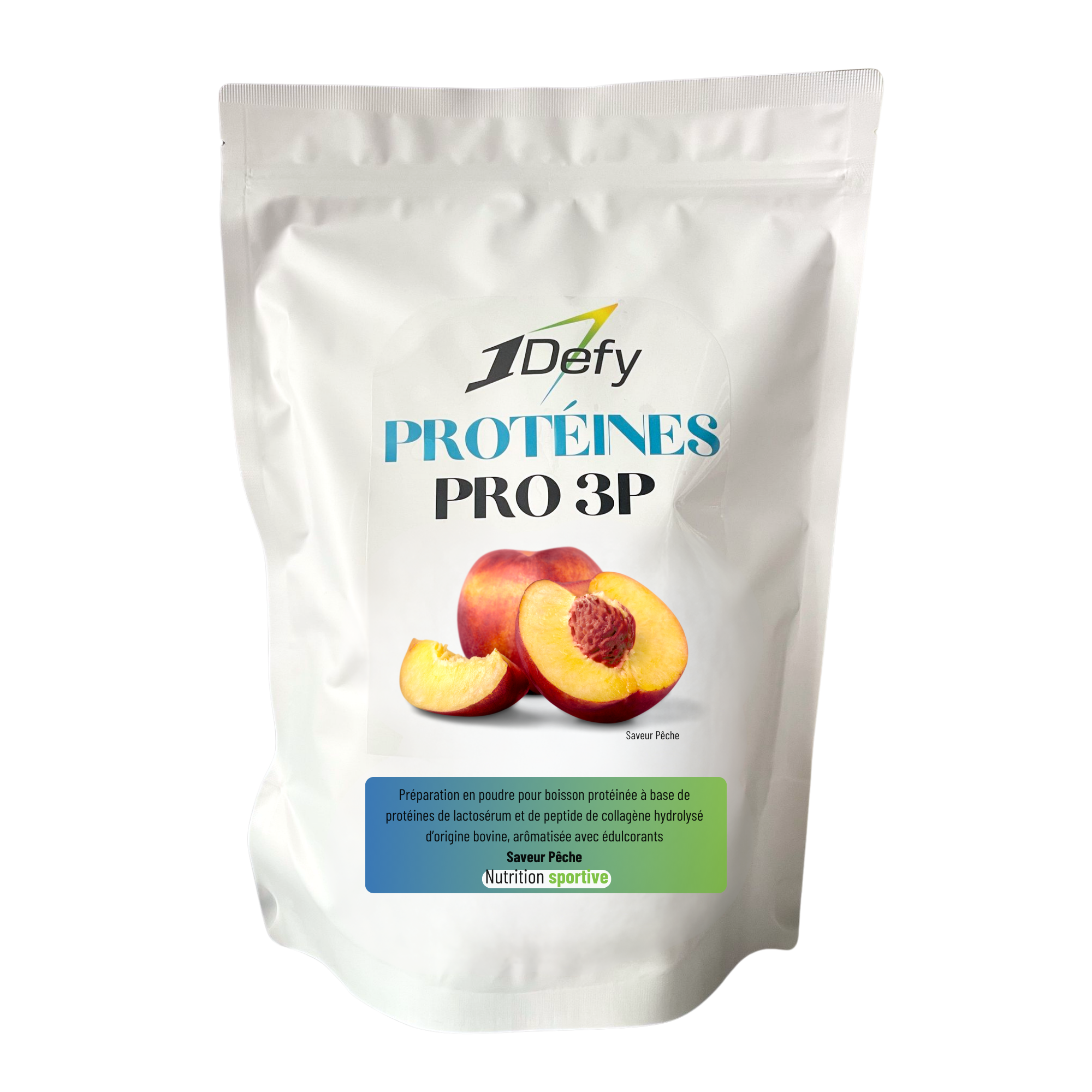 Boisson protéinée - PRO 3P - Saveur Pêche - 1Defy
