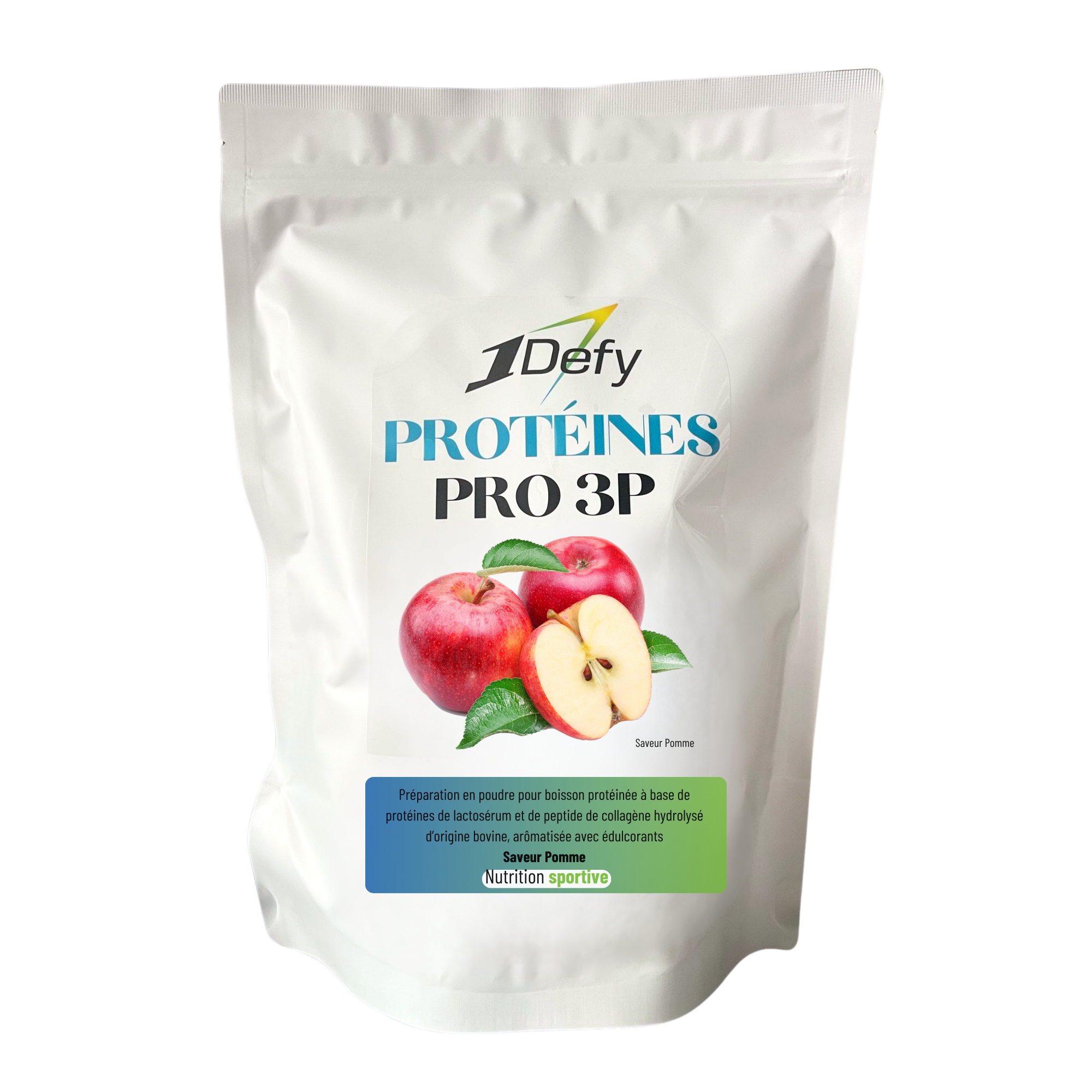 Boisson protéinée - PRO 3P - Saveur Pomme - 1Defy