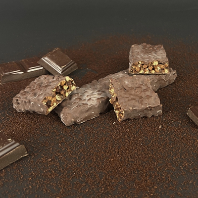 Présentation Barre CRISP saveur cacao - 1Defy nutrition sportive Made in Bourgogne
