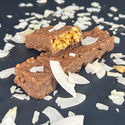 Présentation Barre CRISP saveur noix de coco - 1Defy nutrition sportive Made in Bourgogne