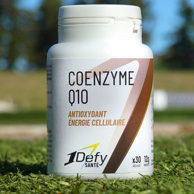 Coenzyme Q10 dans l'herbe - 1Defy Nutrition Sportive Made in Bourgogne