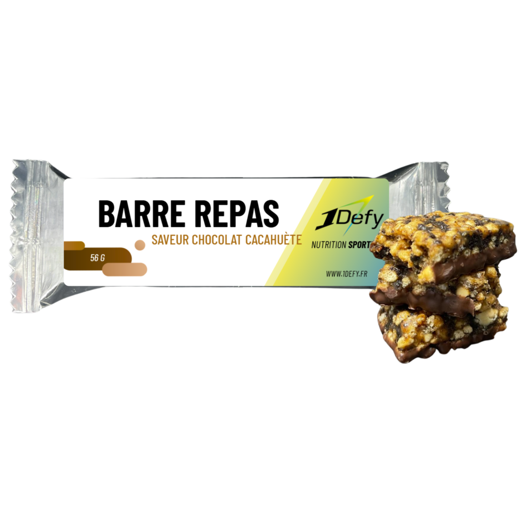 Barres repas saveur chocolat cacahuète, substitut de repas, perte de poids, minceur, 1Defy Nutrtion sportive Made in Bourgogne, Made in France