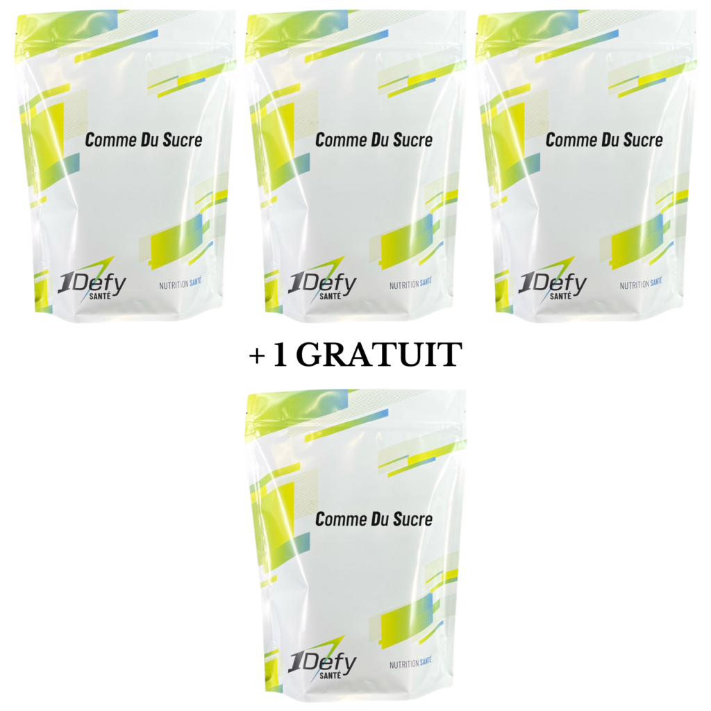 Comme du sucre, Substitut de sucre, offre 3+1 gratuit, 1Defy Nutrition Sportive Made in Bourgogne1Defy, alternative au sucre, minceur, régime