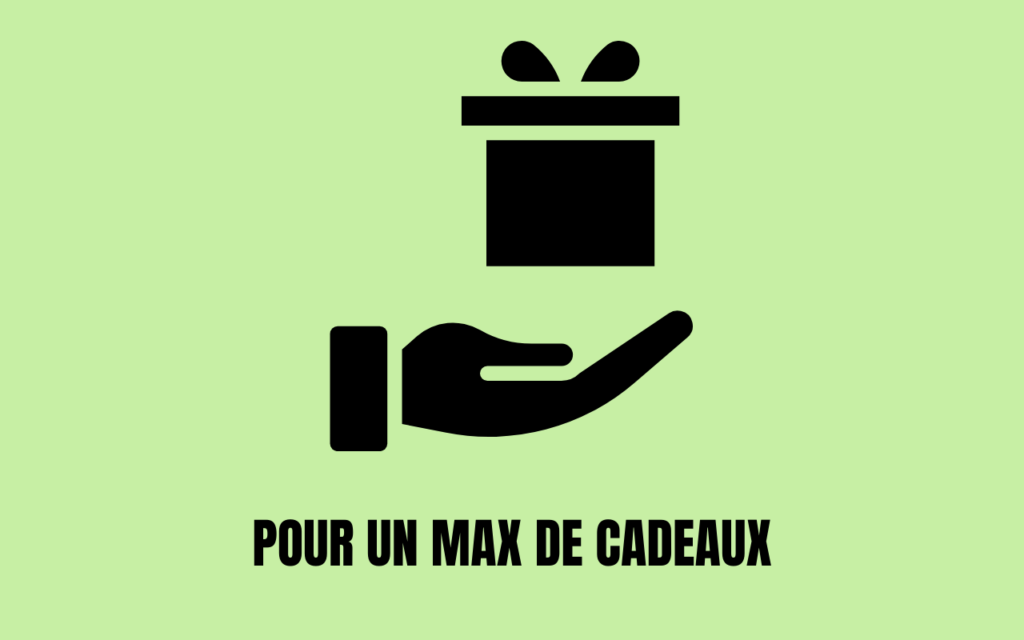 Illustration 1Defy pour le programme de fidélité montrant une main recevant un cadeau, avec le texte 'Pour un max de cadeaux'. Une invitation à rejoindre notre communauté pour bénéficier d'avantages exclusifs