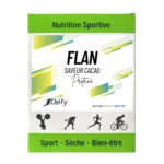 Flan protéiné saveur cacao, flan gourmand, boite de 5 sachets individuels, 1Defy Nutrition sportive Made in Bourgogne, Made in France