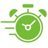 Icône de chronomètre symbolisant la réactivité de 1Defy pour l'expédition rapide de vos compléments de nutrition sportive