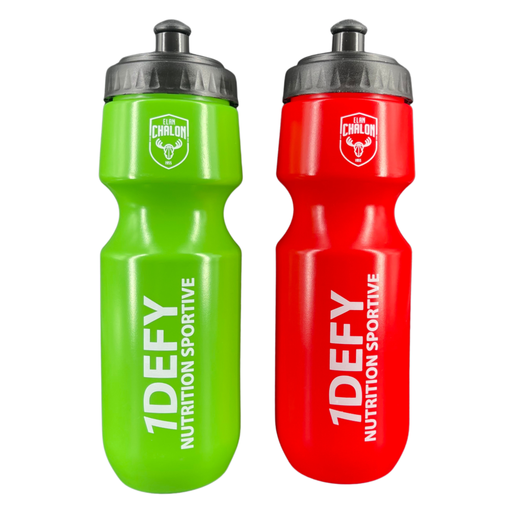 Gourdes 1Defy x Elan Chalon, 650 ml, verte et rouge